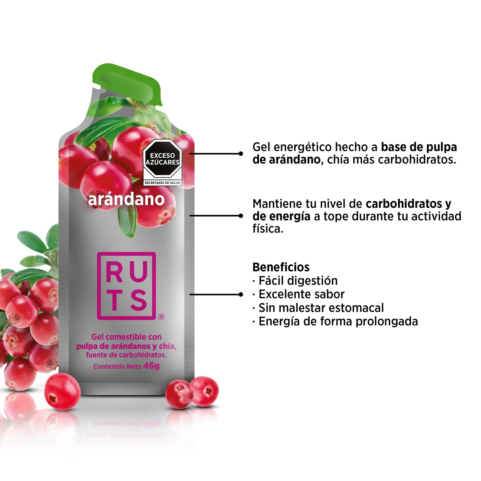 RUTS Chia Energy Gel - Arandano