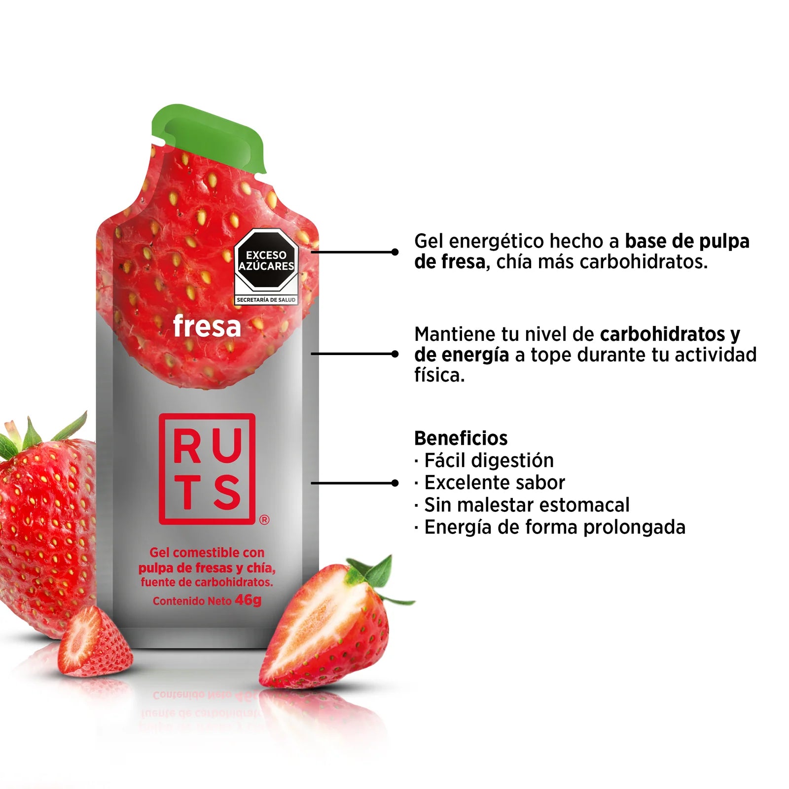 RUTS Chia Energy Gel - Fresa